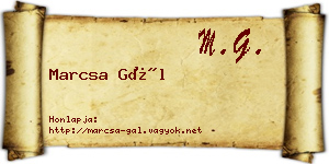 Marcsa Gál névjegykártya